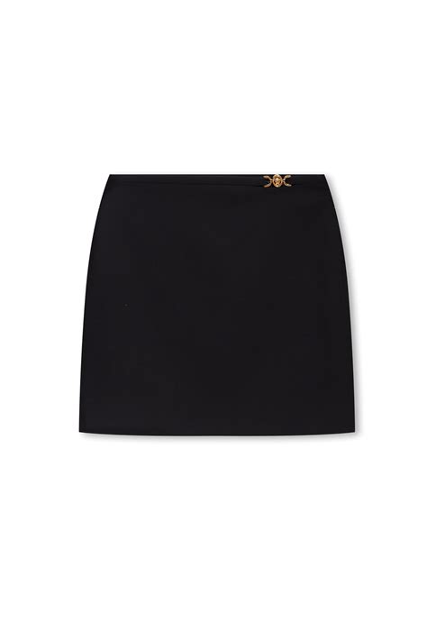 versace black mini skirt|versace skirt size.